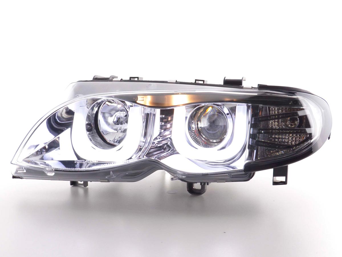 Scheinwerfer Set Daylight LED TFL-Optik BMW 3er E46 Limo/Touring 02-05 chrom für Rechtslenker Scheinwerfer Set Daylight LED TFL-Optik BMW 3er E46 Limo/Touring 02-05 chrom für Rechtslenker